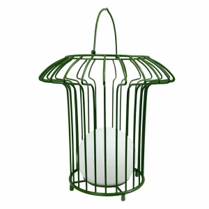 Dyberg Larsen Lampe de table LED rechargeable Basket, vert, métal^ Lampes Décoratives