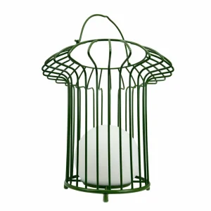 Dyberg Larsen Lampe de table LED rechargeable Basket, vert, métal^ Lampes Décoratives