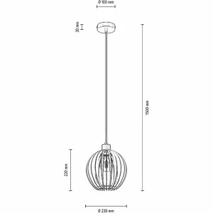 Envostar Clay Suspension en contreplaqué de bouleau Ø 23 cm^ Luminaires Durables