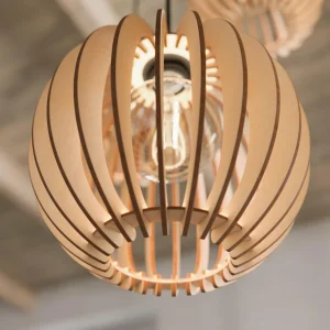 Envostar Clay Suspension en contreplaqué de bouleau à 3 lampes rond^ Luminaires Durables