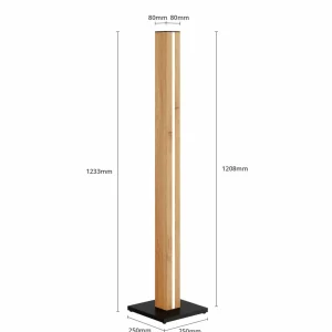 Envostar Eldder lampe sur pied LED en placage de chêne^ Luminaires Durables