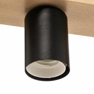 Envostar Esan plafonnier en bois de hêtre à 3 lampes^ Luminaires Durables