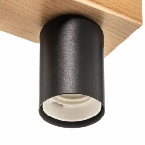 Envostar Esan plafonnier en bois de hêtre à 2 lampes^ Luminaires Durables