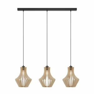 Envostar Floj Suspension en contreplaqué de bouleau à 3 lampes^ Luminaires Durables