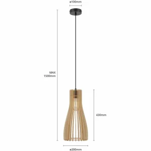 Envostar Furn suspension, contreplaqué de bouleau, 1 lampe^ Luminaires Durables