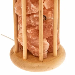 Envostar Harmony Lampe de sel avec cage en bois clair^ Lampes Décoratives