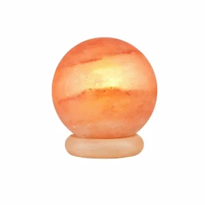 Envostar Harmony Lampe de table au sel Boule Socle en bois^ Lampes Décoratives