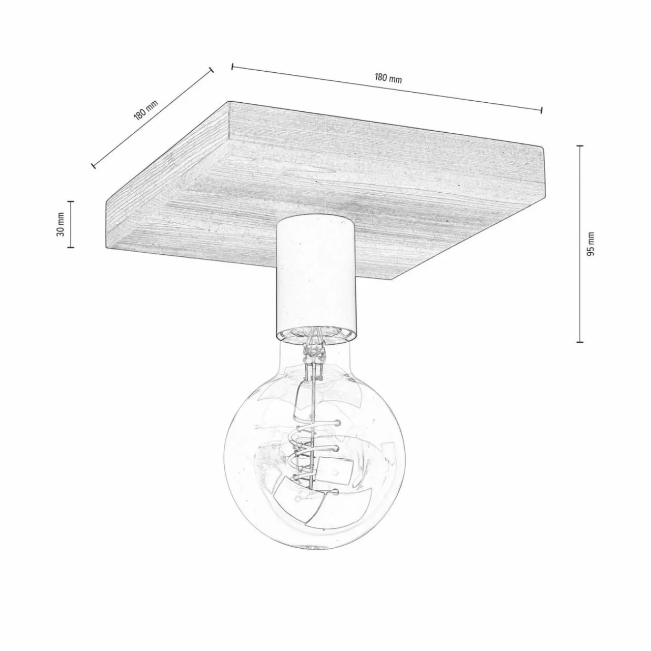 envostar_lobo_plafonnier___lampe_pin_brun_0.webp Envostar Lobo plafonnier à 1 lampe pin brun^ Luminaires Durables