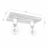 Envostar Lobo plafonnier à 2 lampes pin gris^ Luminaires Durables