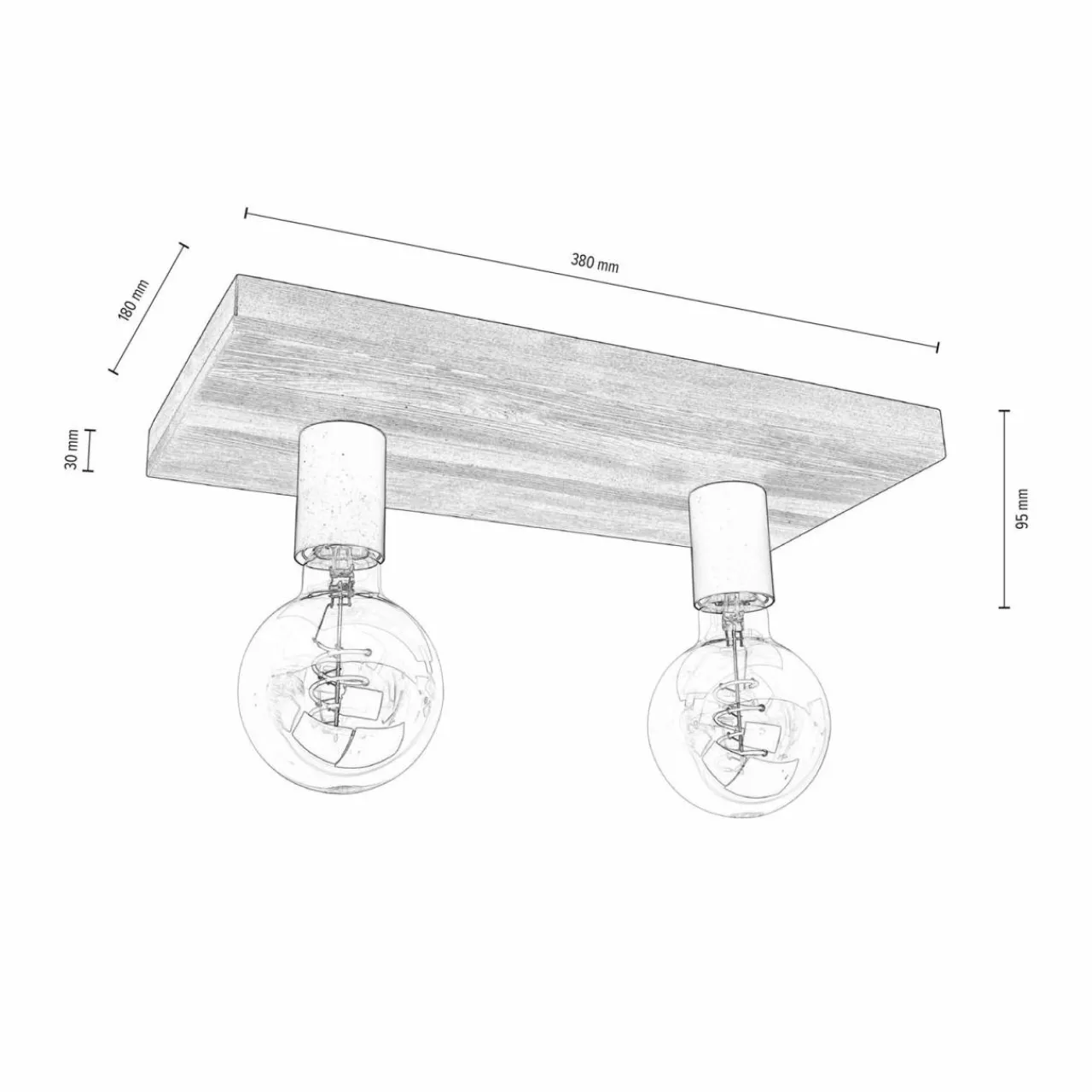 envostar_lobo_plafonnier___lampes_pin_gris_0-3.webp Envostar Lobo plafonnier à 2 lampes pin gris^ Luminaires Durables