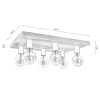 Envostar Lobo plafonnier à 6 lampes pin noyer^ Luminaires Durables