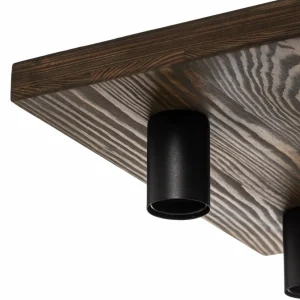 Envostar Lobo plafonnier à 4 lampes pin noyer^ Luminaires Durables