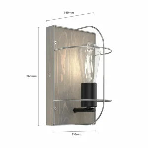Envostar Neptuna applique murale, pin/métal, 1 lampe^ Luminaires Durables