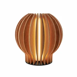Eva Solo Lampe à poser LED rechargeable Radiant, bois clair, Ø 14cm, USB^ Lampes Décoratives