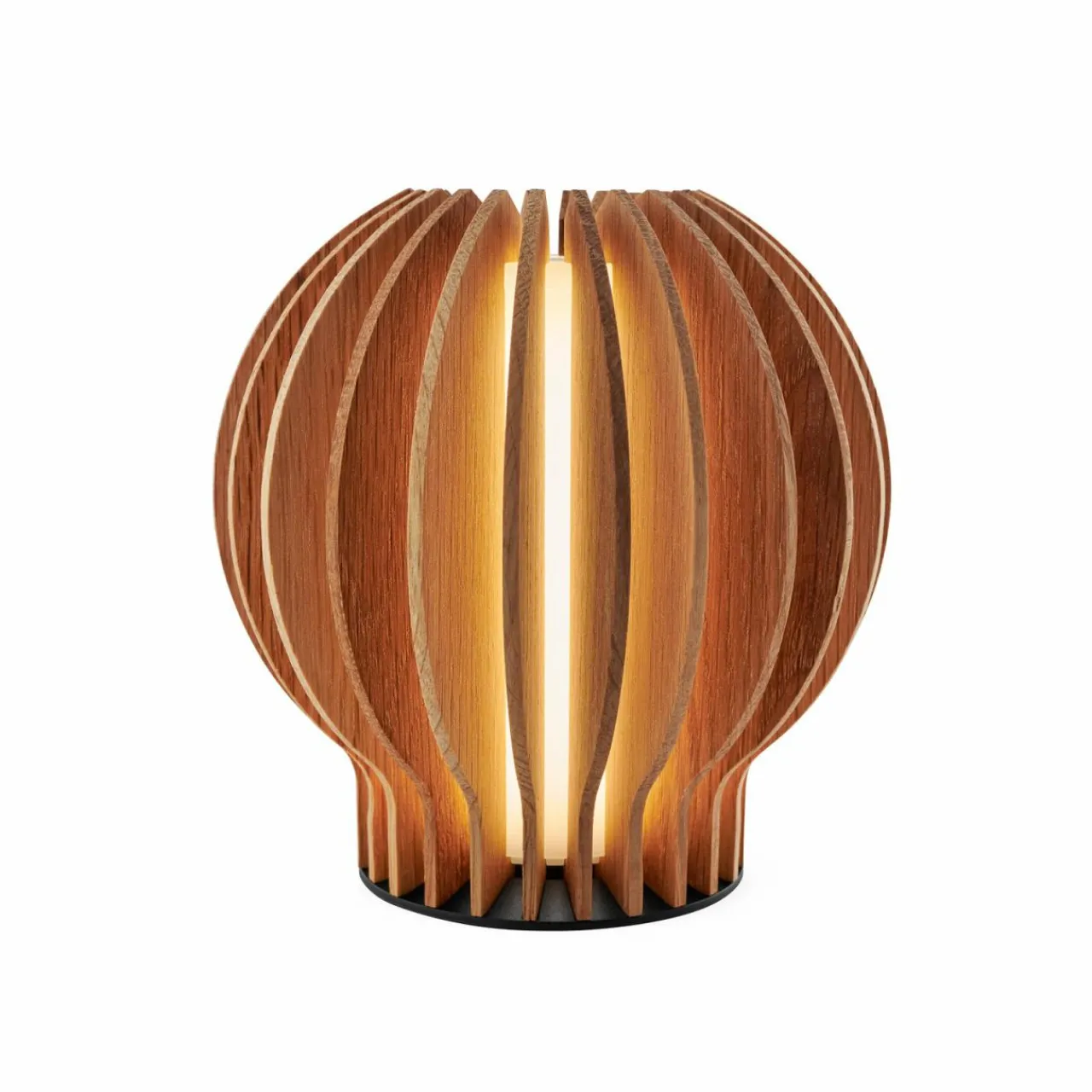 Eva Solo Lampe à poser LED rechargeable Radiant, bois clair, Ø 14cm, USB^ Lampes Décoratives