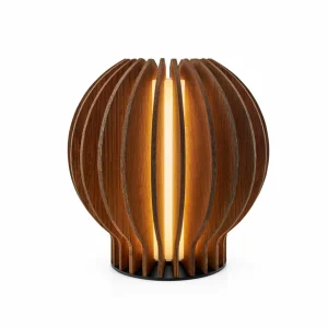 Eva Solo Lampe à poser LED rechargeable Radiant, bois foncé, 14cm, USB^ Lampes Décoratives