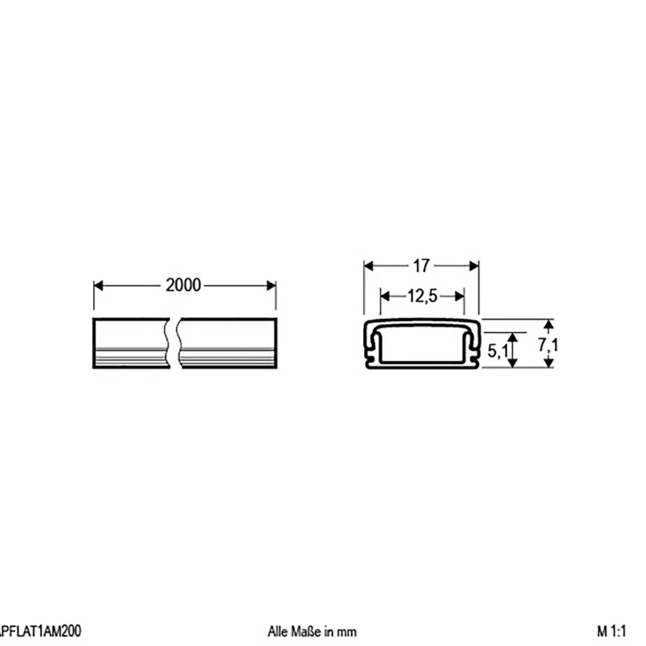 evn_apflat_profil_alu_cm_profil_u_plat_0.webp EVN APFLAT1 profilé alu 200cm profil U, plat^ Lampes Décoratives