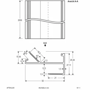 EVN APTBH profilé alu orienté plafond 200cm alu^ Lampes Décoratives