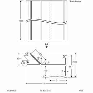 EVN APTBH profilé alu orienté plafond 100cm blanc^ Lampes Décoratives