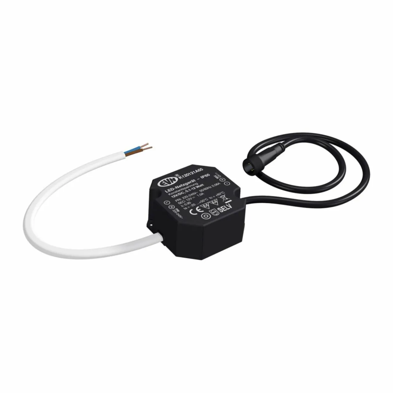 evn_ka_alim_led_vdc_w_ip_0.webp EVN K120121A65 alim. LED 12 V/DC 0,1-12 W IP65^ Tension Constante