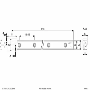 EVN STR6724 Ruban LED, 5 m, 24 W, 4.000 K, IP67^ Lampes Décoratives