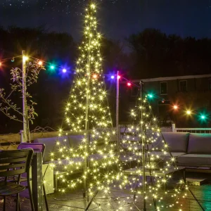 Fairybell sapin à mât 240 LED clignotant 200cm^ Lumière De Noël