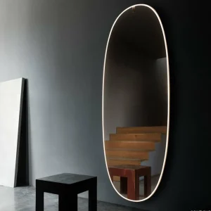 FLOS La Plus Belle miroir mural LED, alu poli^ Meubles & Aménagements