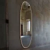FLOS La Plus Belle miroir mural LED, doré brossé^ Meubles & Aménagements