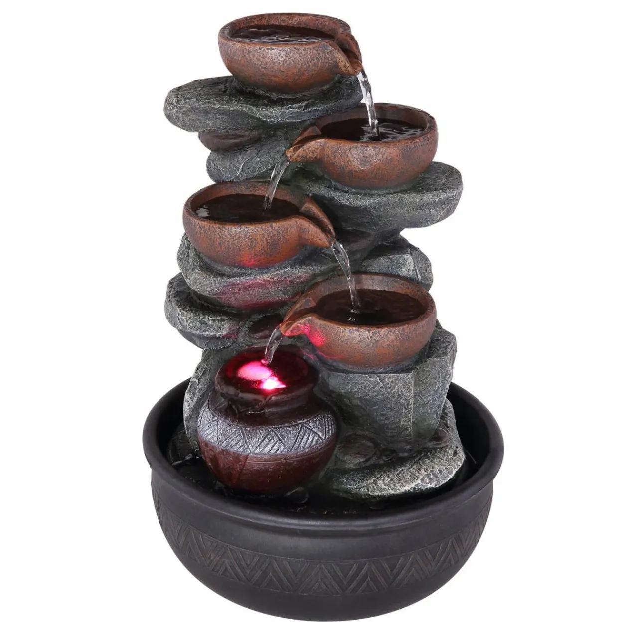 fontaine_de_chambre_led_fontana_grisbrun_cruches_1.webp Globo Fontaine de chambre LED Fontana gris/brun, cruches^ Lampes Décoratives