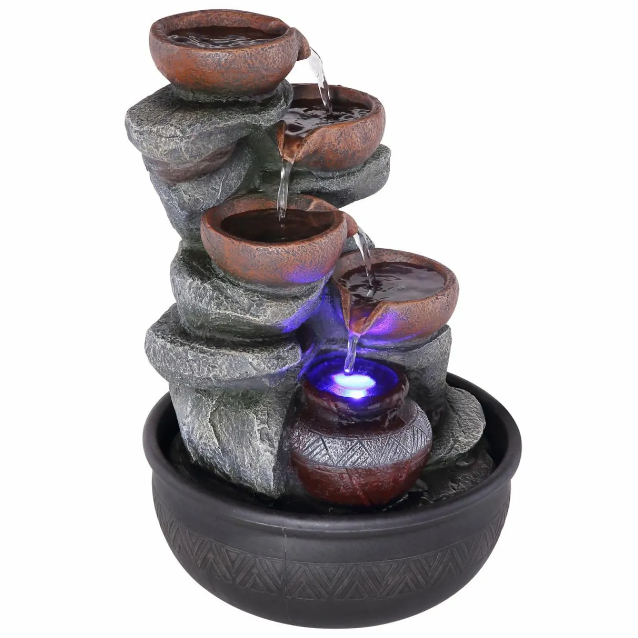 fontaine_de_chambre_led_fontana_grisbrun_cruches_2.webp Globo Fontaine de chambre LED Fontana gris/brun, cruches^ Lampes Décoratives