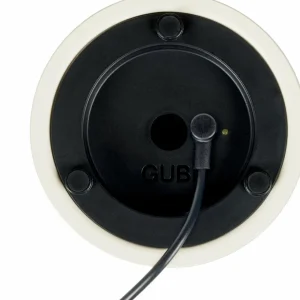 GUBI Lampe à poser LED rechargeable Obello, IP44, verre givré^ Lampes Décoratives