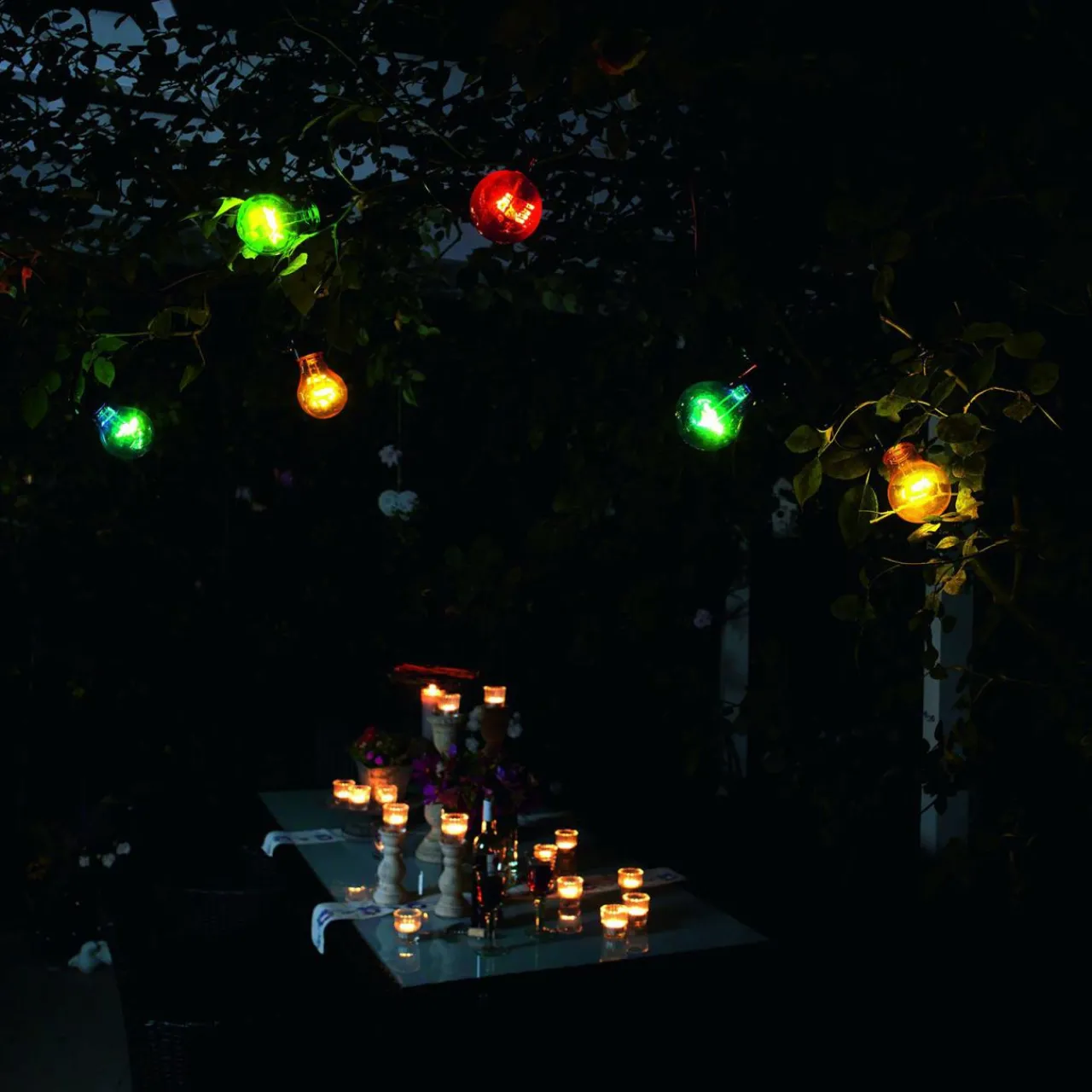 Konstsmide Christmas Guirlande Biergarten 20 ampoules LED colorées^ Lampes Décoratives