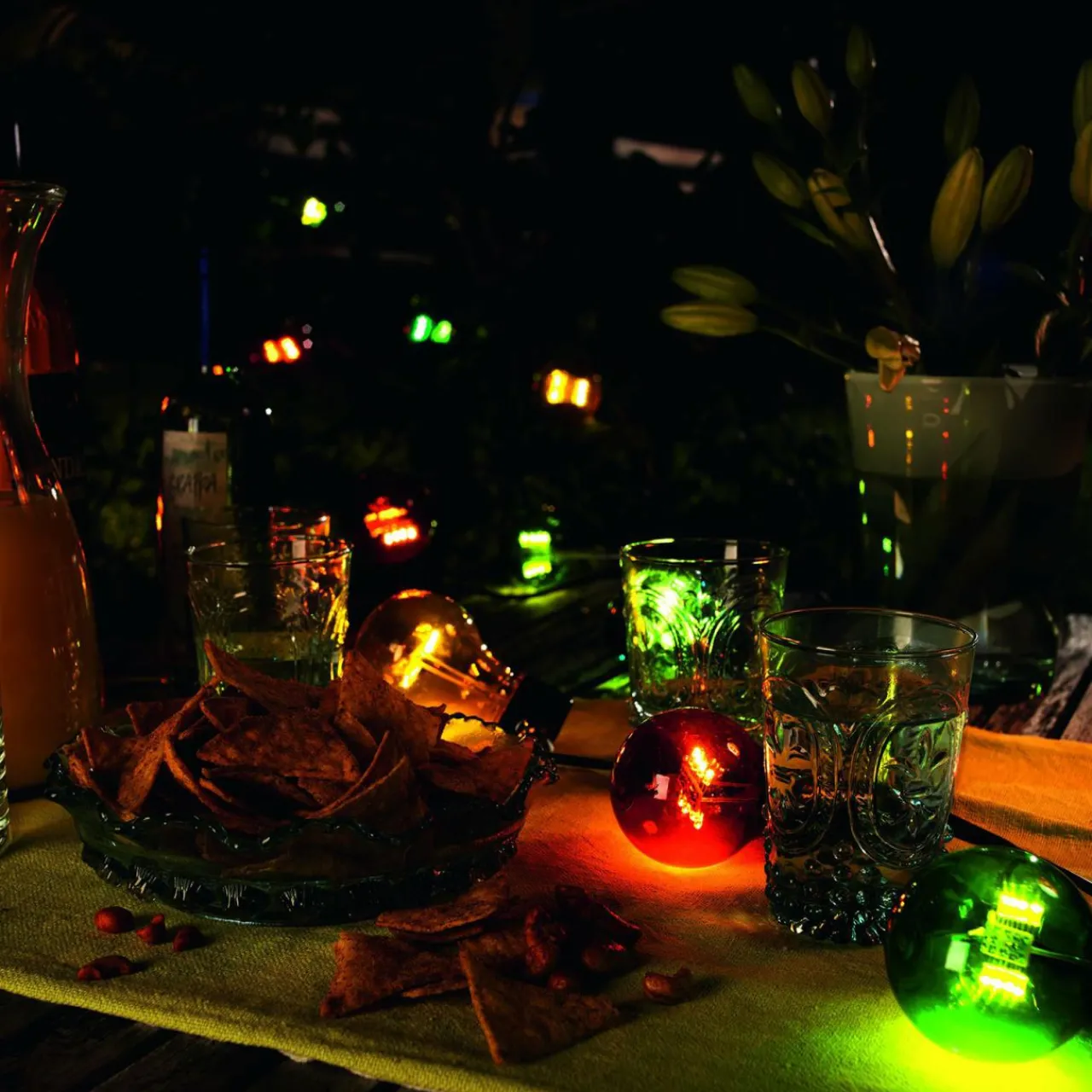 Konstsmide Christmas Guirlande Biergarten 10 ampoules LED colorées^ Lampes Décoratives