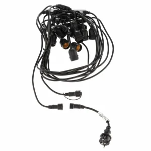 Eko-Light Guirlande Girlanda IP44 noire 10 m sans ampoules^ Lampes Décoratives