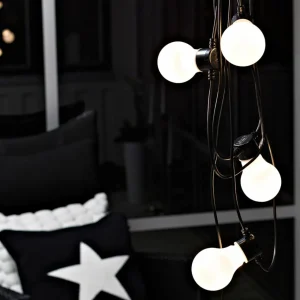 Konstsmide Christmas Guirlande guinguette LED opale ext., 10 lampes^ Lampes Décoratives