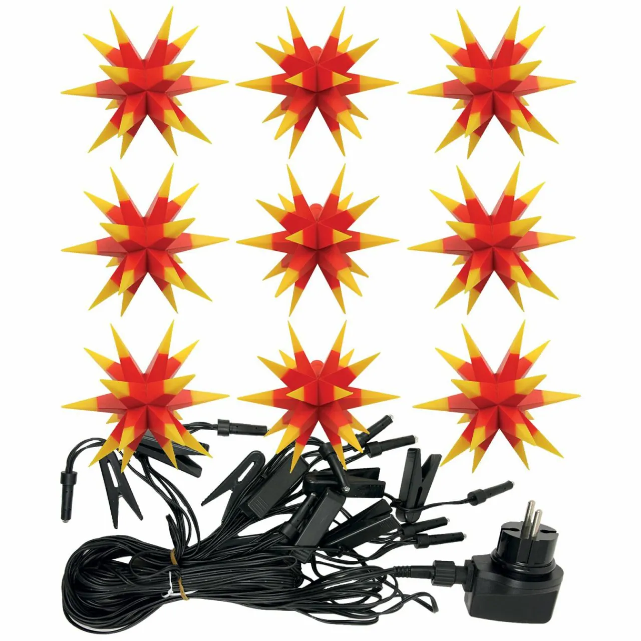 guirlande_led_bicolore_avec__toiles_jaunerouge_0.webp STERNTALER Guirlande LED bicolore avec 9 étoiles jaune-rouge^ Lumière De Noël