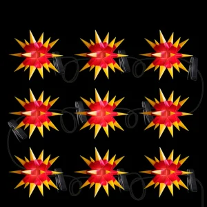 STERNTALER Guirlande LED bicolore avec 9 étoiles jaune-rouge^ Lumière De Noël