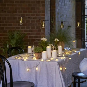STAR TRADING Guirlande LED Glow, à dix lampes, gris fumée^ Lampes Décoratives