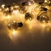 Globo Guirlande LED Jeffa, à 10 lampes, gris fumée^ Lampes Décoratives
