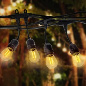 Eko-Light Guirlande lumineuse extérieure Girlanda, noir, IP44, 10 m, à 10 lampes^ Lampes Décoratives