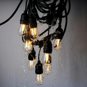 Eko-Light Guirlande lumineuse extérieure Girlanda, noir, IP44, 10 m, à 10 lampes^ Lampes Décoratives