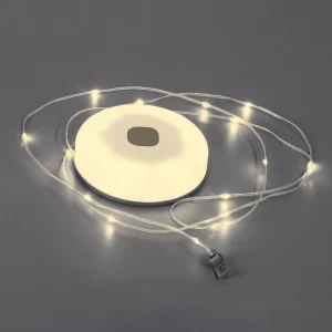 FH Lighting Guirlande lumineuse LED Benni, blanc, 10 m, extensible, batterie^ Lampes Décoratives