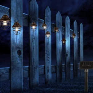 Globo Guirlande lumineuse solaire Lina avec 8 lanternes^ Lampes Décoratives