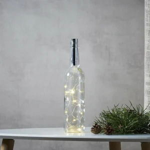 STAR TRADING Guirlande pour bouteilles Dew Drops 75 cm argentée^ Lampes Décoratives
