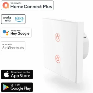 Hama interrupteur WiFi tactile, encastré, double^ Interrupteurs Connectés