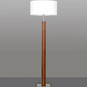 HerzBlut Dana lampadaire, noyer, blanc^ Luminaires Durables