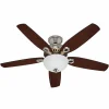 Hunter Builder Deluxe ventilateur plafond, chromé^ Ventilateurs