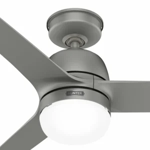 Hunter SeaWave ventilateur lampe IP44 argenté^ Ventilateurs