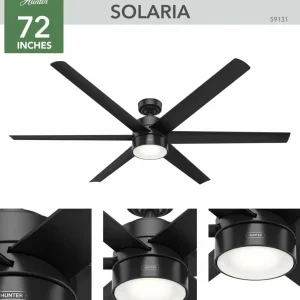 Hunter Solaria DC Ventilateur de plafond LED IP44 Ø 183^ Ventilateurs