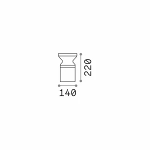 Ideallux Ideal Lux luminaire pour socle Torre anthracite aluminium hauteur 22 cm^ Potelets Extérieurs